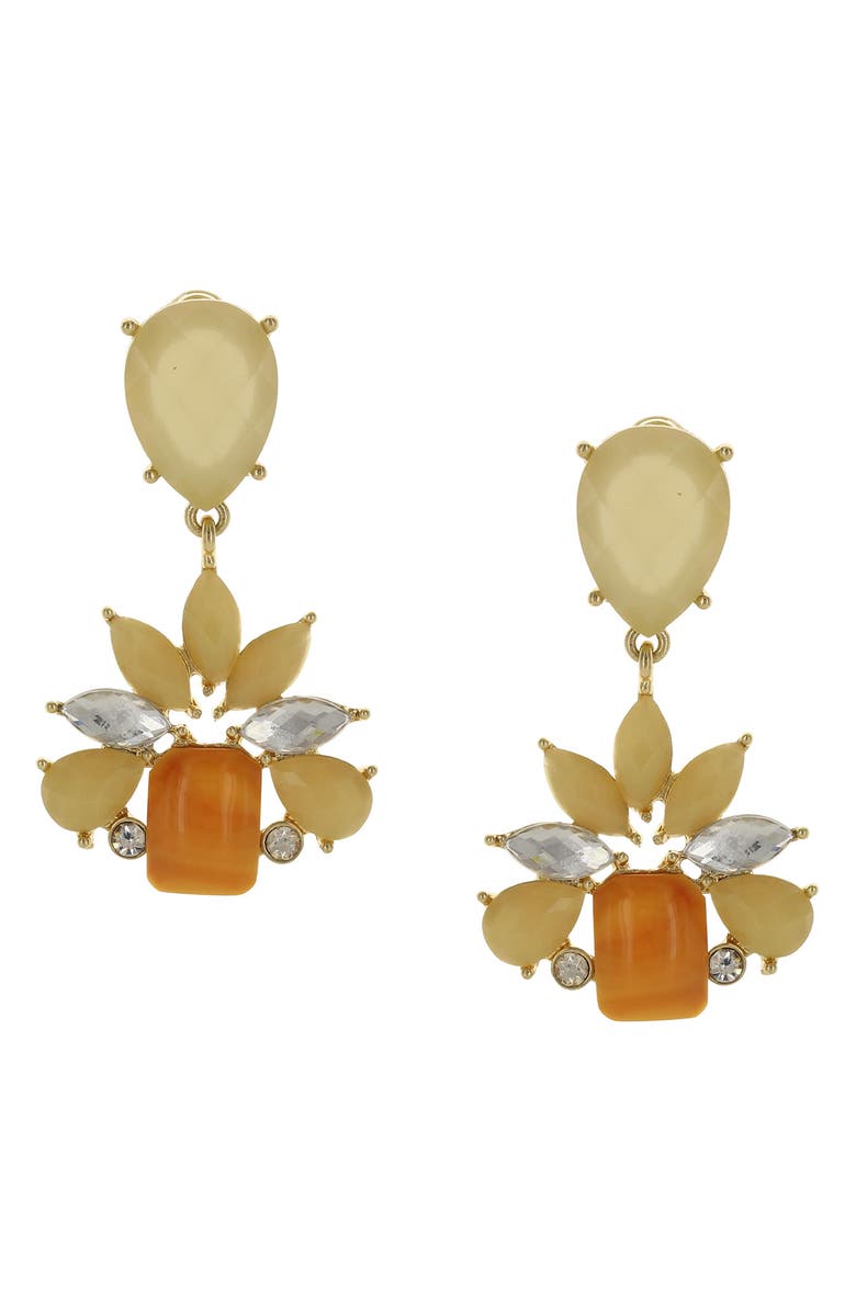 OLIVIA WELLES Irena Faceted Drop Earrings, Main, color, Gold / Ivory