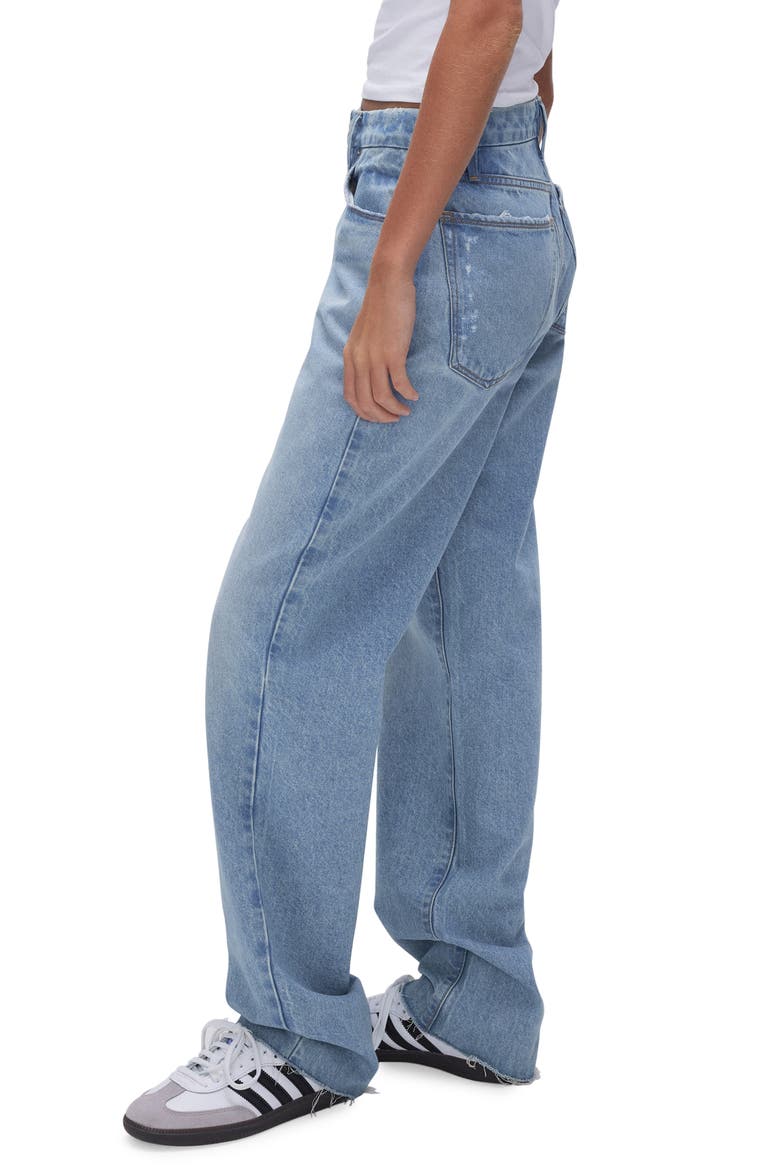 Good '90s Distressed Loose Jeans, Alternate, color, INDIGO472