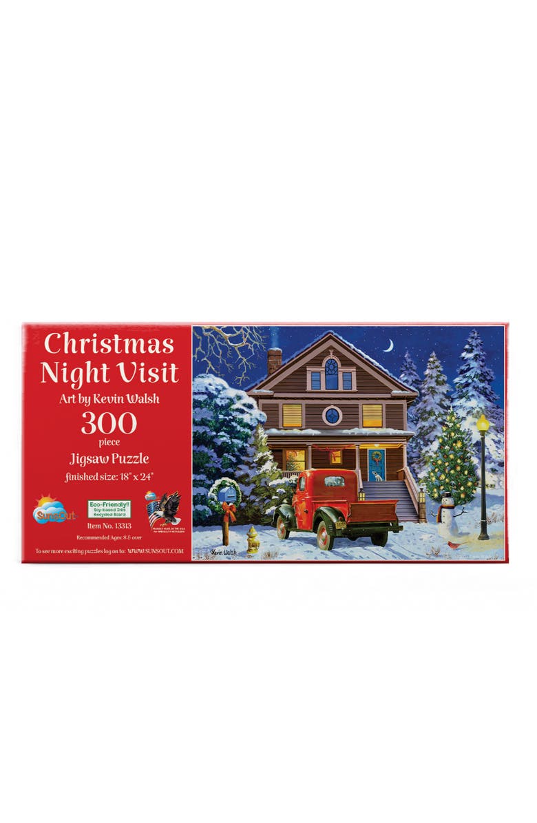 Sunsout Christmas Night Visit 300 piece Jigsaw Puzzle for Adults, Alternate, color, Multicolor