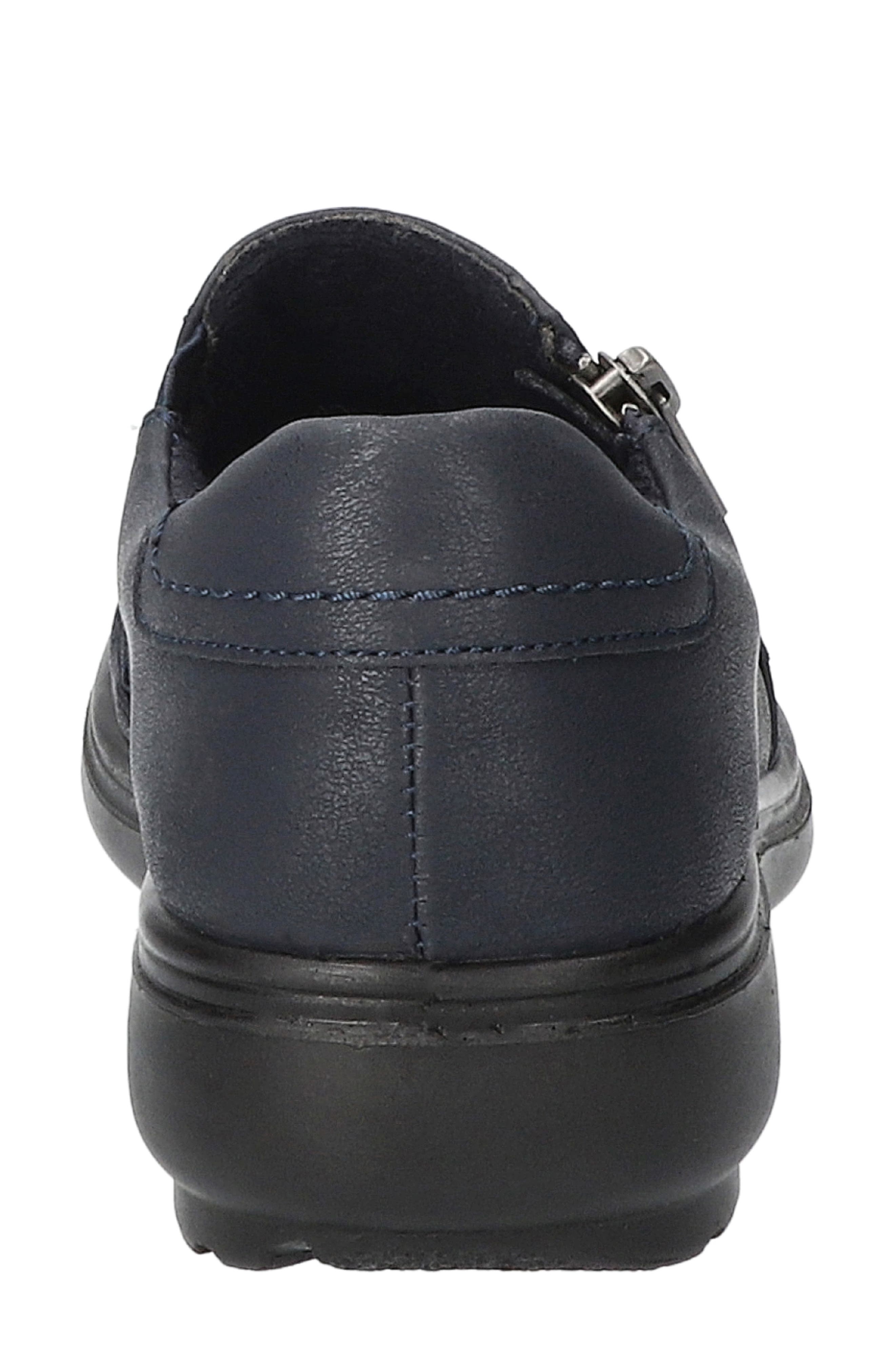 Keekay Faux Leather Flat, Alternate, color, NAVY MATTE