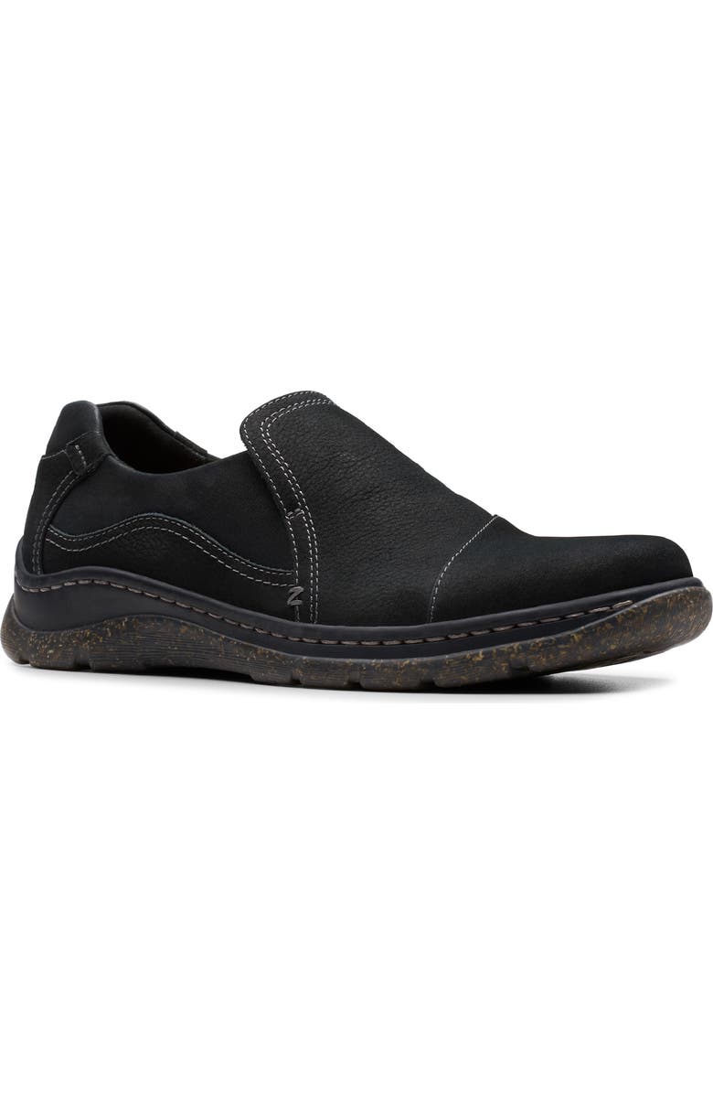 Clarks<sup>®</sup> Orlene Slip On Sneaker, Main, color, Black Leather