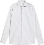 Jack Victor Danforth Stretch Cotton & Linen Blend Dress Shirt