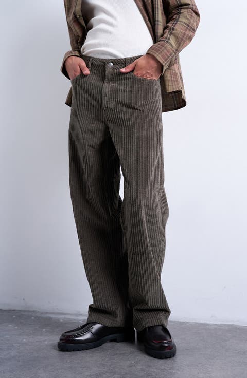 Baggy Five-Pocket Wide Wale Corduroy Pants