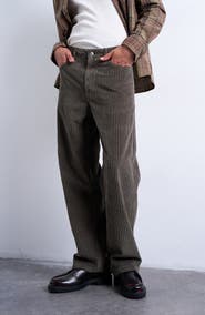 Topman Baggy Five-Pocket Wide Wale Corduroy Pants