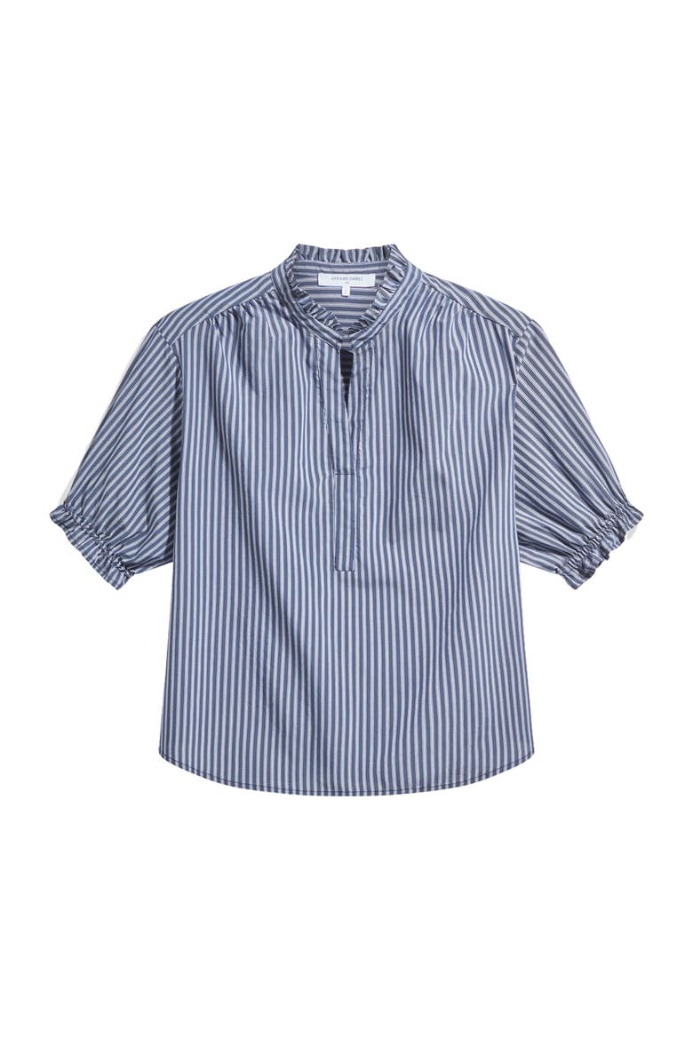 Louann Short Tie Sleeve Blouse, Alternate, color, Ink