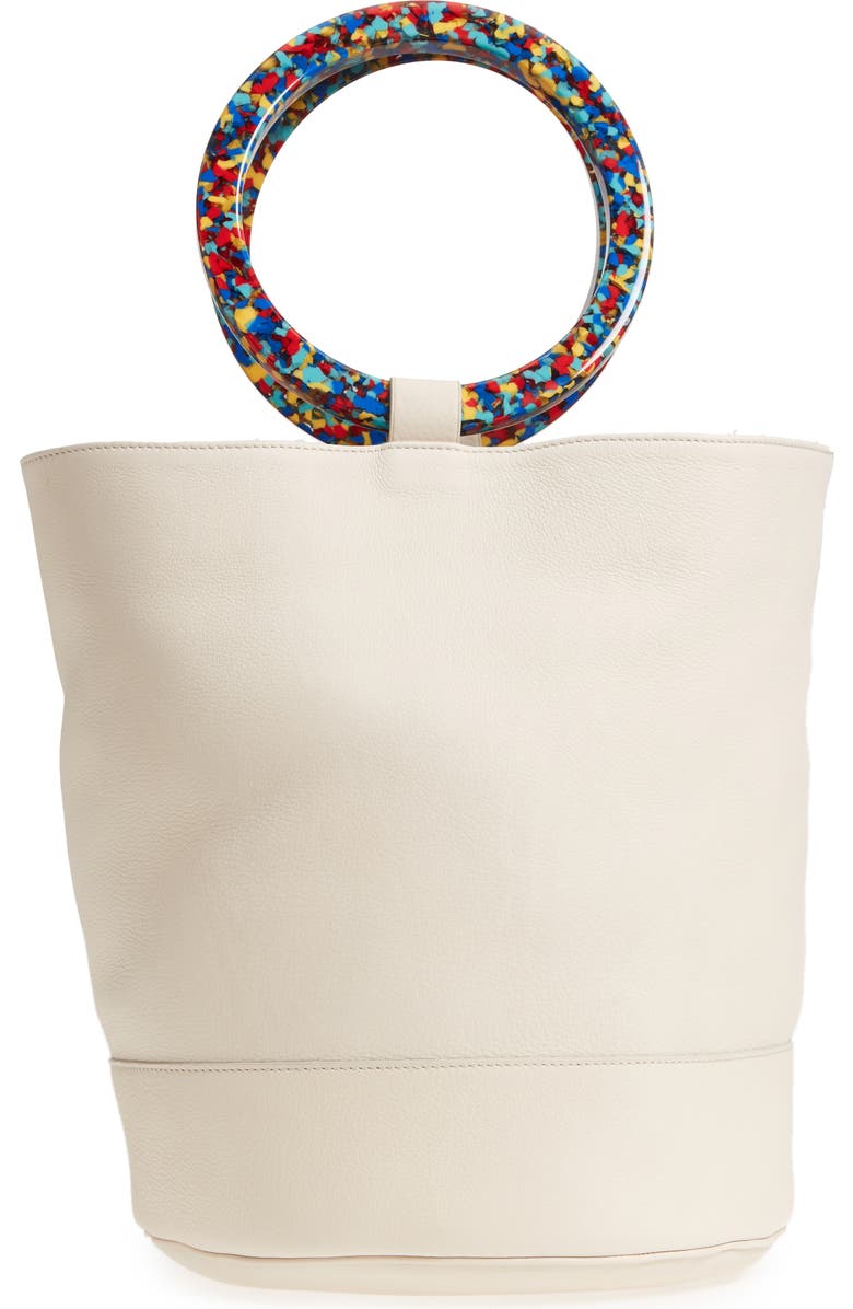 Simon Miller Confetti Handle Bonsai Leather Bucket Bag, Alternate, color,