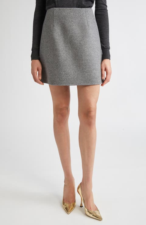 Virgin Wool Miniskirt