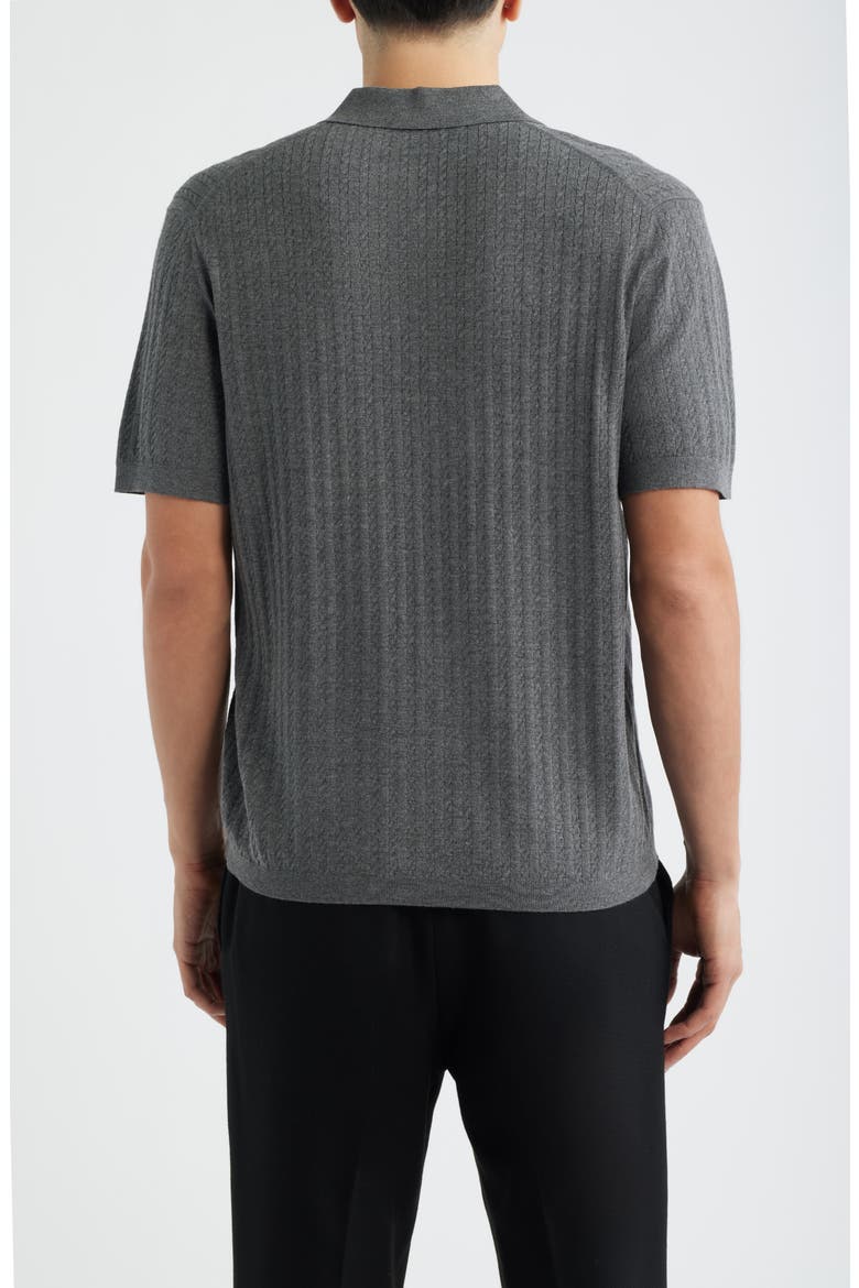 Cable Knit in Light Bilen Polo, Alternate, color, MEDIUM GREY