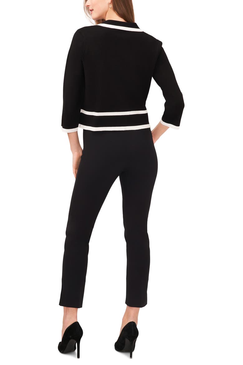 Golden Button Sweater Jacket, Alternate, color, RICH BLACK