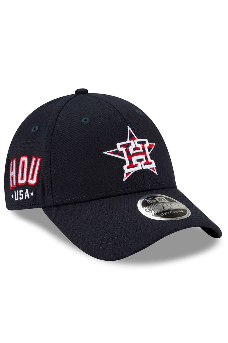 Men's New Era Navy Houston Astros 4th of July 9FORTY Snapback Adjustable Hat, Main, color, Navy