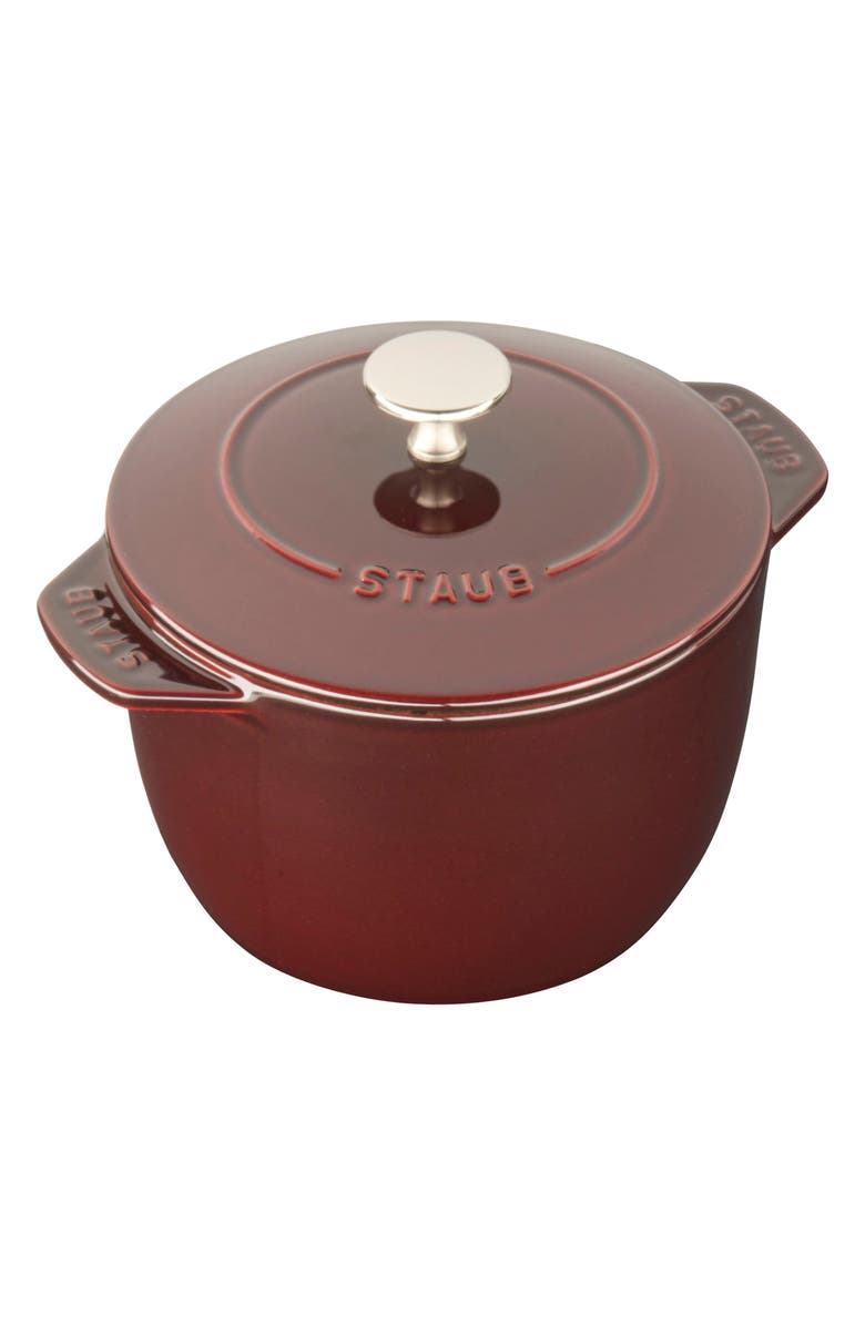 Staub 1.5-Quart Enameled Cast Iron Petite French/Dutch Oven, Main, color, Grenadine