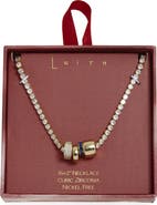Leith Cubic Zirconia Rondelle Tennis Necklace