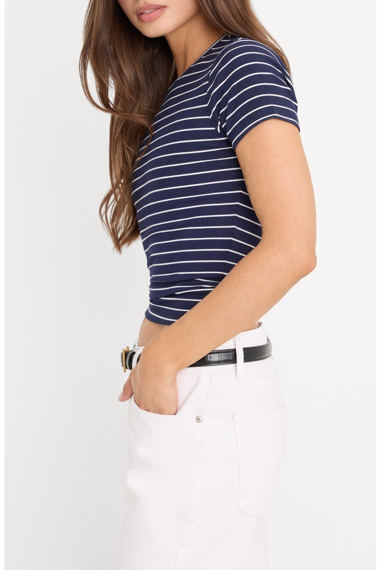 Stripe Rib Baby Tee, Alternate, color, SIMPLE STRIPE HORIZON INK