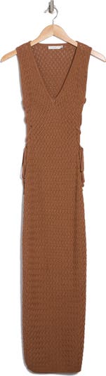 Openwork Side Tie Cover-Up Maxi Dress
