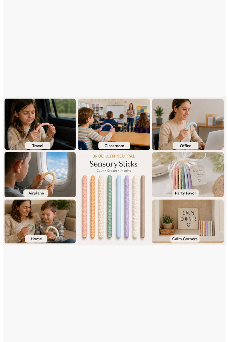 Silicone Sensory Imagination Sticks, Alternate, color, Assorted Colors