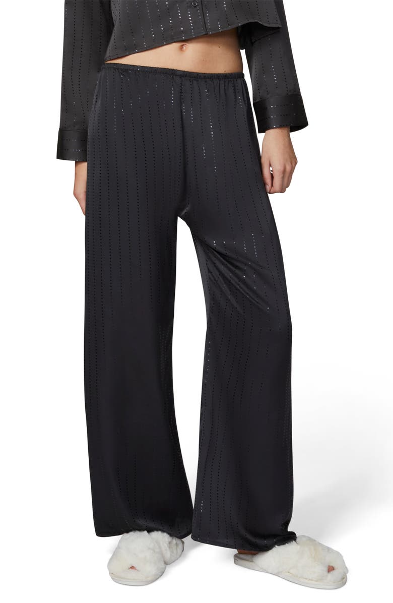 Florence by Mills Shine Satin Pants, Main, color, Black
