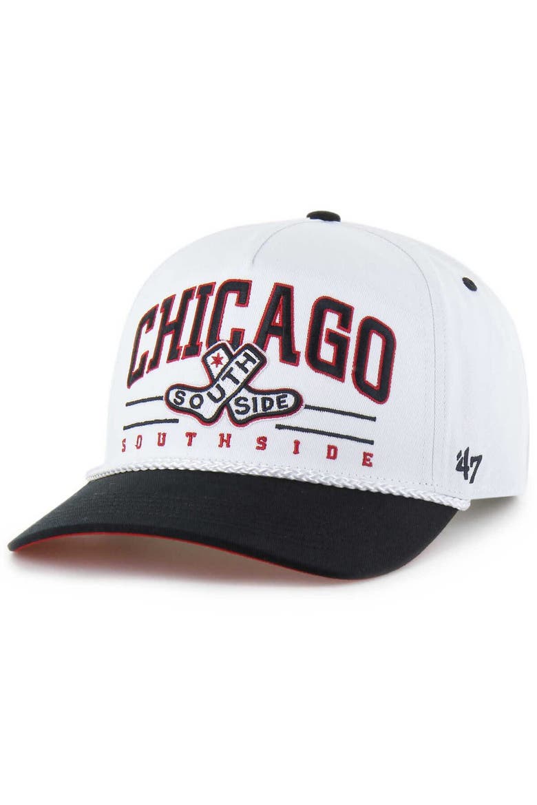 Men's '47  White Chicago White Sox City Connect Roscoe Rope Hitch Adjustable Hat, Main, color, White