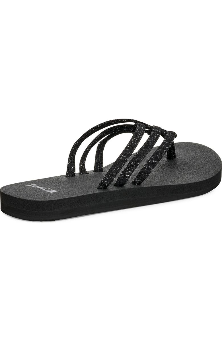 Sanuk Yoga Sandy II Flip Flop, Alternate, color, Black
