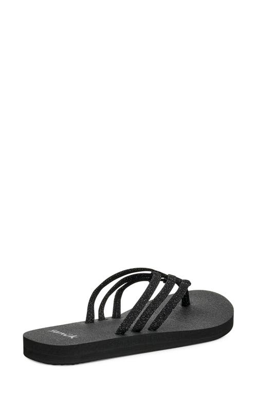 Sanuk Yoga Sandy Ii Flip Flop In Black