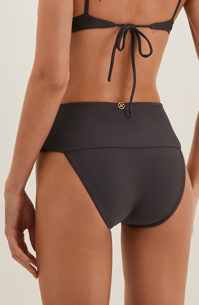 ViX Paula Hermanny Jessica High Waist Bikini Bottoms, Alternate, color, Grey