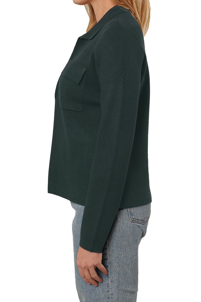 Open Front Knit Cardigan, Alternate, color, WAXED LODEN