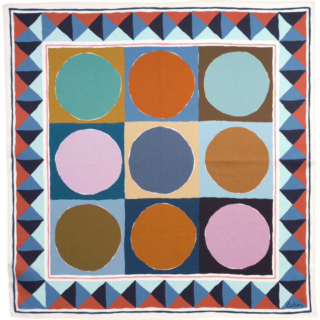 Echo Painted Dots Silk Bandana In Multi