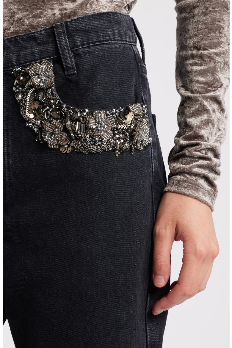The Beaded Hang Cropped Straight Leg Jeans, Alternate, color, PORTIA