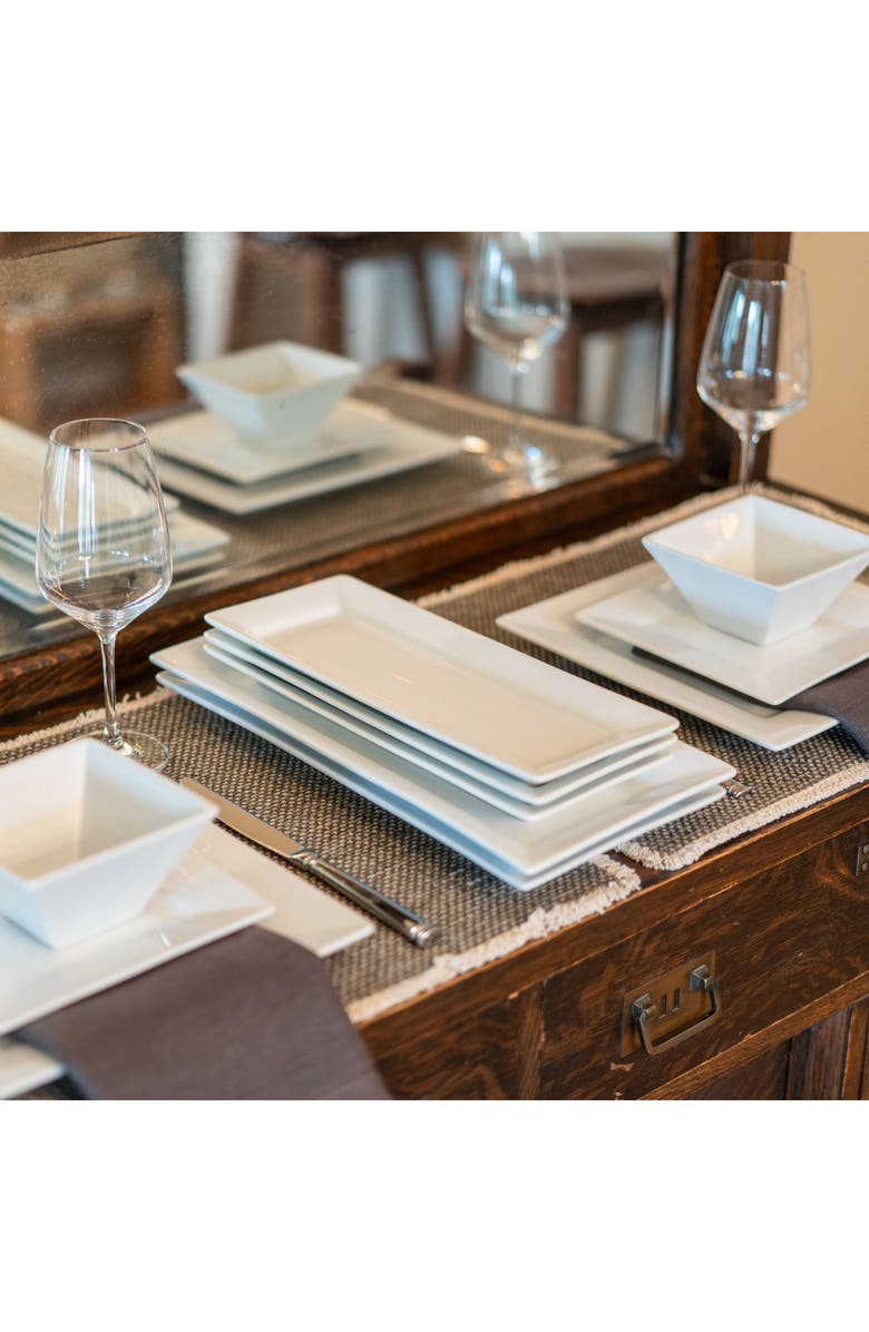 BIA Cordon Bleu Set of 2 Rectangular Platters, Alternate, color, White