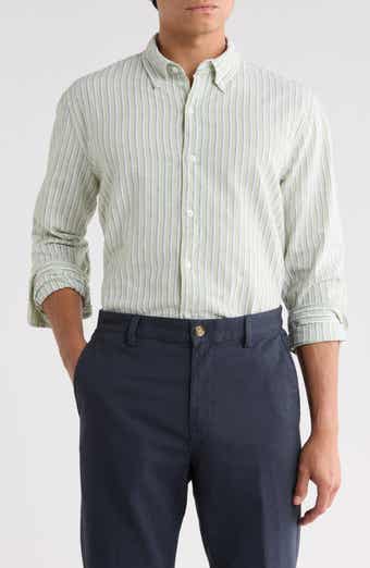 Striped Slim Fit Cotton & Linen Shirt