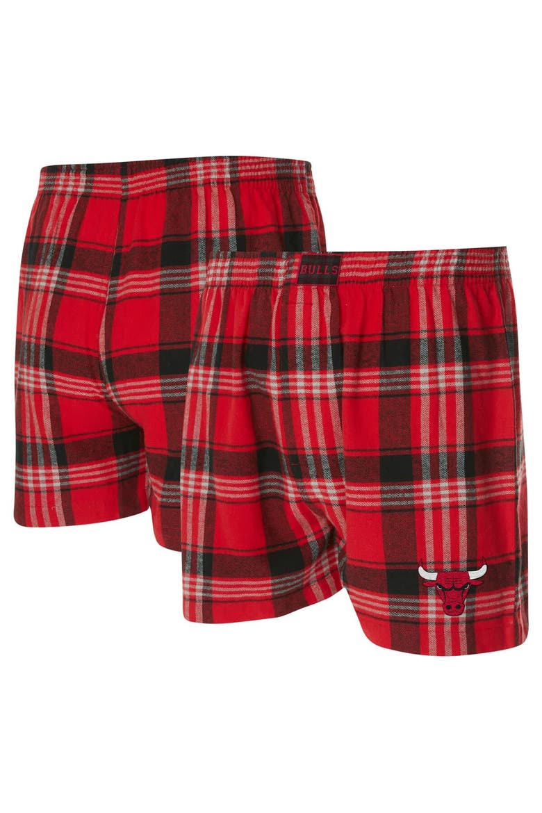Men's Concepts Sport Red Chicago Bulls Region Flannel Boxer Short, Main, color, Red