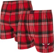CONCEPTS SPORT Men's Concepts Sport Red Chicago Bulls Region Flannel Boxer Short