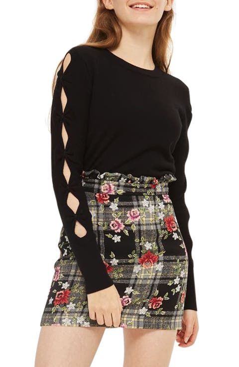 Bow Sleeve Crop Top