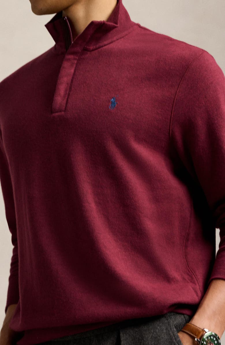 Polo Ralph Lauren Cotton Blend Quarter Zip Pullover, Alternate, color, 
