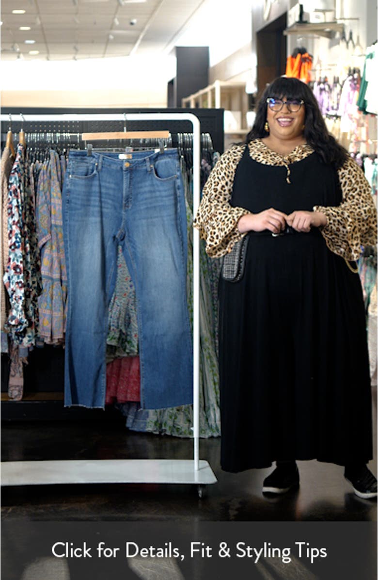 Stella Fab Ab Raw Hem High Waist Flare Jeans, sales video thumbnail