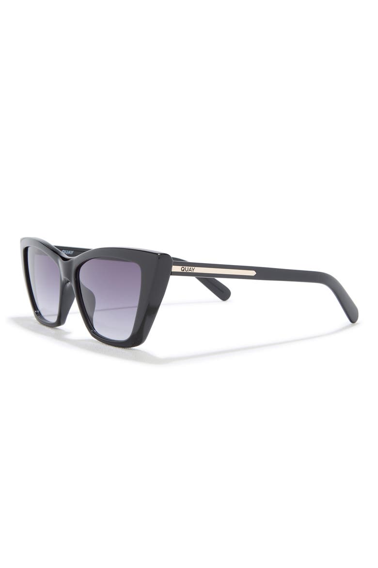 Set in Stone 55mm Cat Eye Sunglasses, Alternate, color, BLACK/ SMOKE