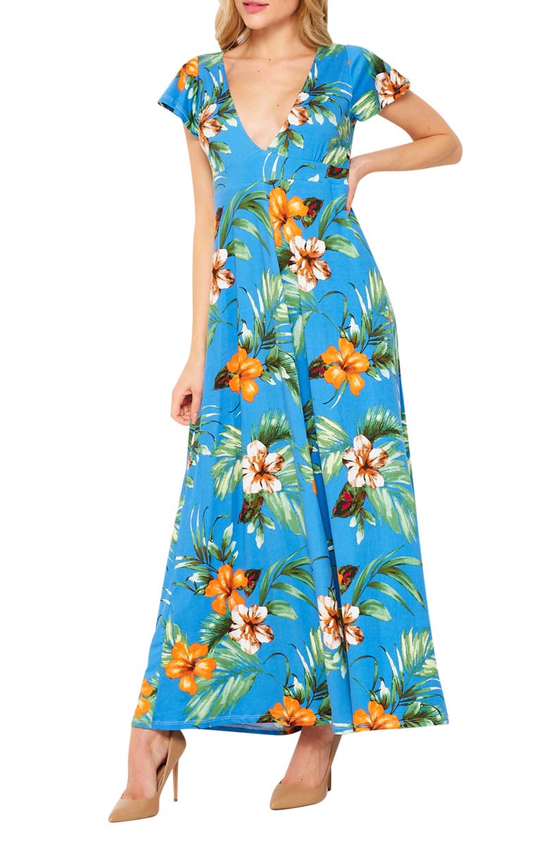 Velvet Torch Empire Maxi Dress, Main, color, 