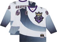 Mitchell & Ness Men's Mitchell & Ness Wayne Gretzky White Los Angeles Kings Big & Tall 1995-96 Blue Line 2.0 Jersey