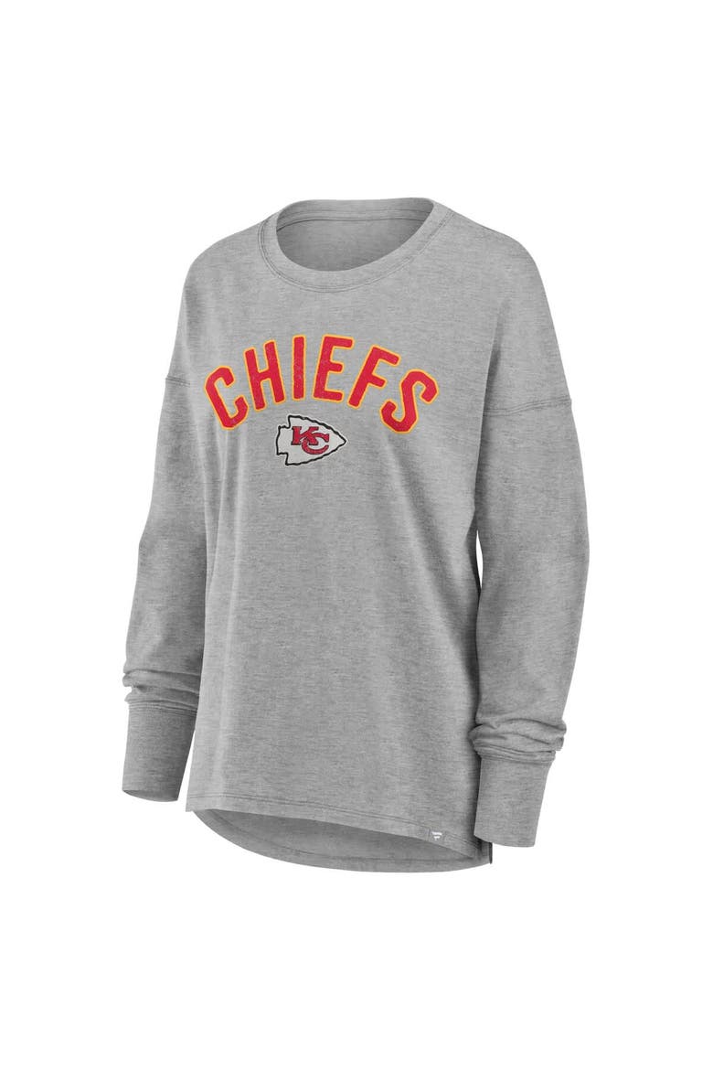Women's Fanatics Heather Gray Kansas City Chiefs Hometown Legacy Long Sleeve T-Shirt, Alternate, color, Heather Gray