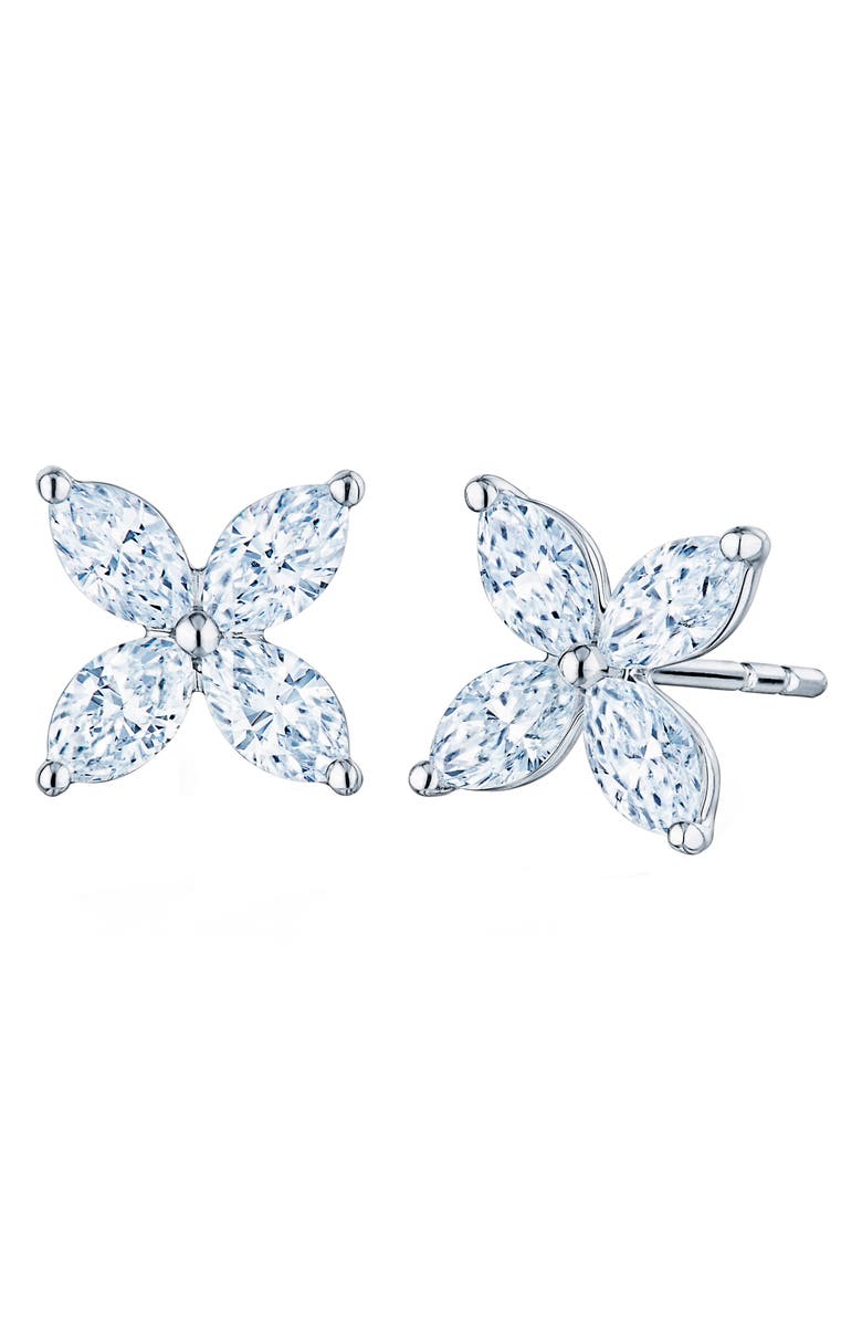 Kwiat Marquise Diamond Flower Stud Earrings, Main, color,