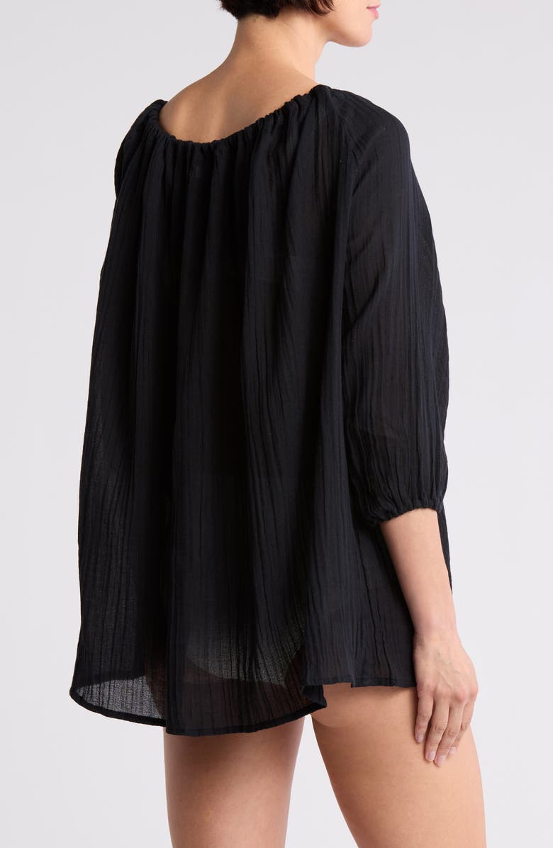 Vitamin A<sup>®</sup> Costa Cover-Up Shirtdress, Alternate, color, Black