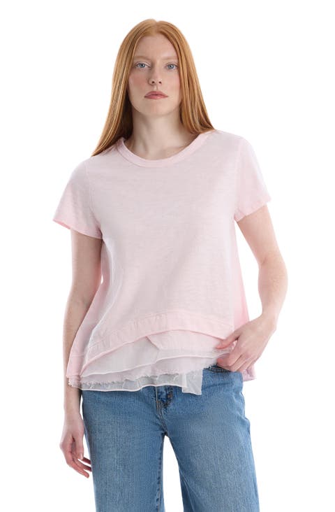 Boxy Short Sleeve Mixed Hem