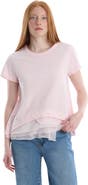 Wilt Boxy Short Sleeve Mixed Hem