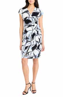 Maggy London Print Wrap Dress
