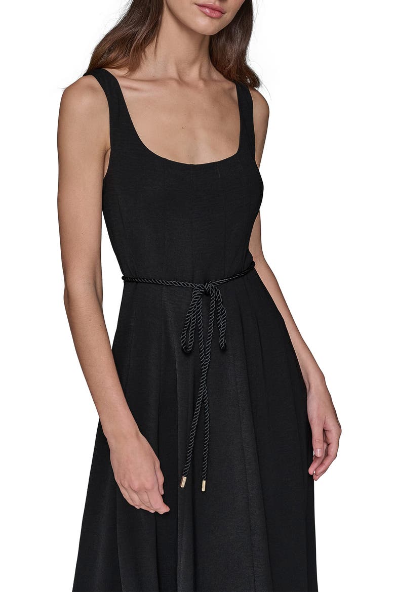 Aero Wash Square Neck Dress, Alternate, color, BLACK
