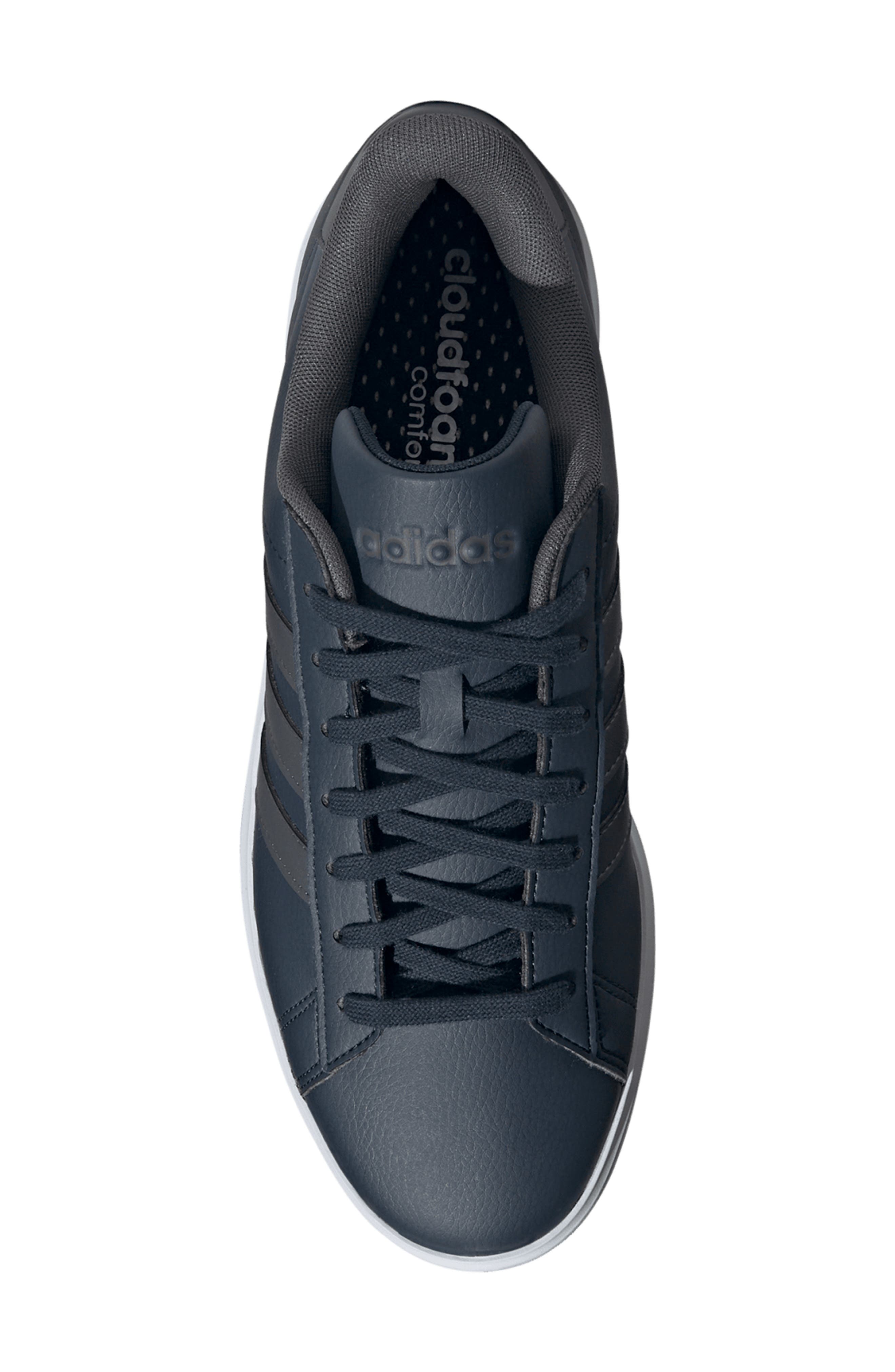 adidas Grand Court Sneaker, Alternate, color, Aurora Ink/Grey/White