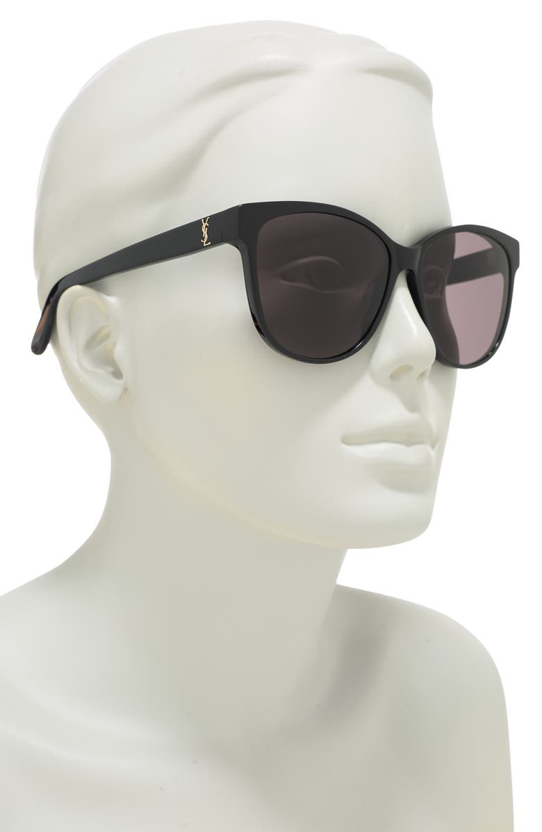 Saint Laurent 58mm Round Oval Sunglasses, Alternate, color,