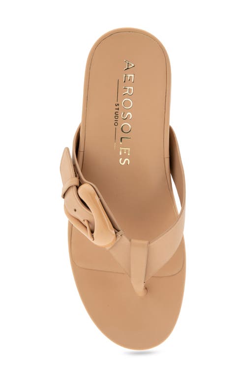 Aerosoles Calvin Flip Flop In Beige Bisque Leather