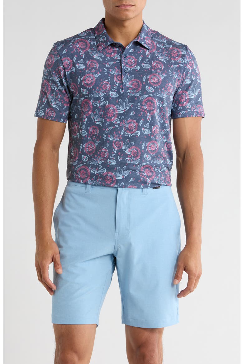 Featherweight Flouri Polo, Main, color, MOOD INDIGO/ VINTAGE