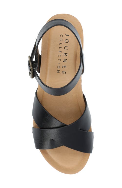 Journee Collection Platform Sandal In Black