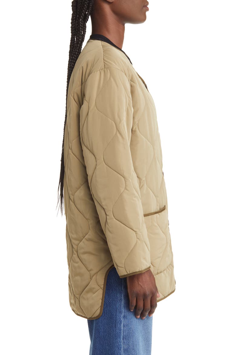 Elin Oversize Quilted Jacket, Alternate, color, SAGE